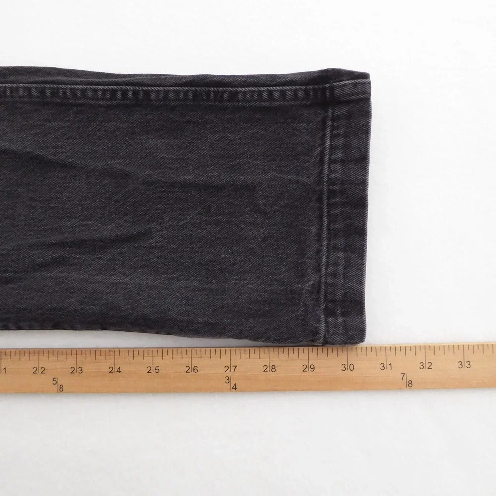 Madewell 90s Straight Jeans Charcoal Black Wash Size 29 High Rise Denim - Picture 6 of 10